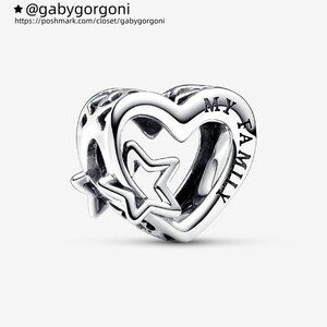 Pandora Openwork Family Heart & Star Charm